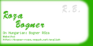 roza bogner business card